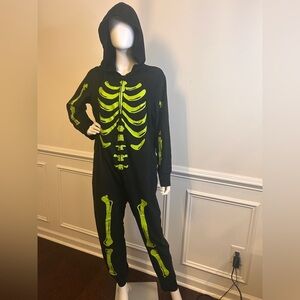 Women’s Hide and Eek Skeleton Union Suit 1PC Pajama Sleepwear , Size Large, NWOT